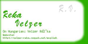 reka velzer business card